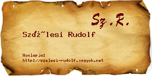 Szélesi Rudolf névjegykártya